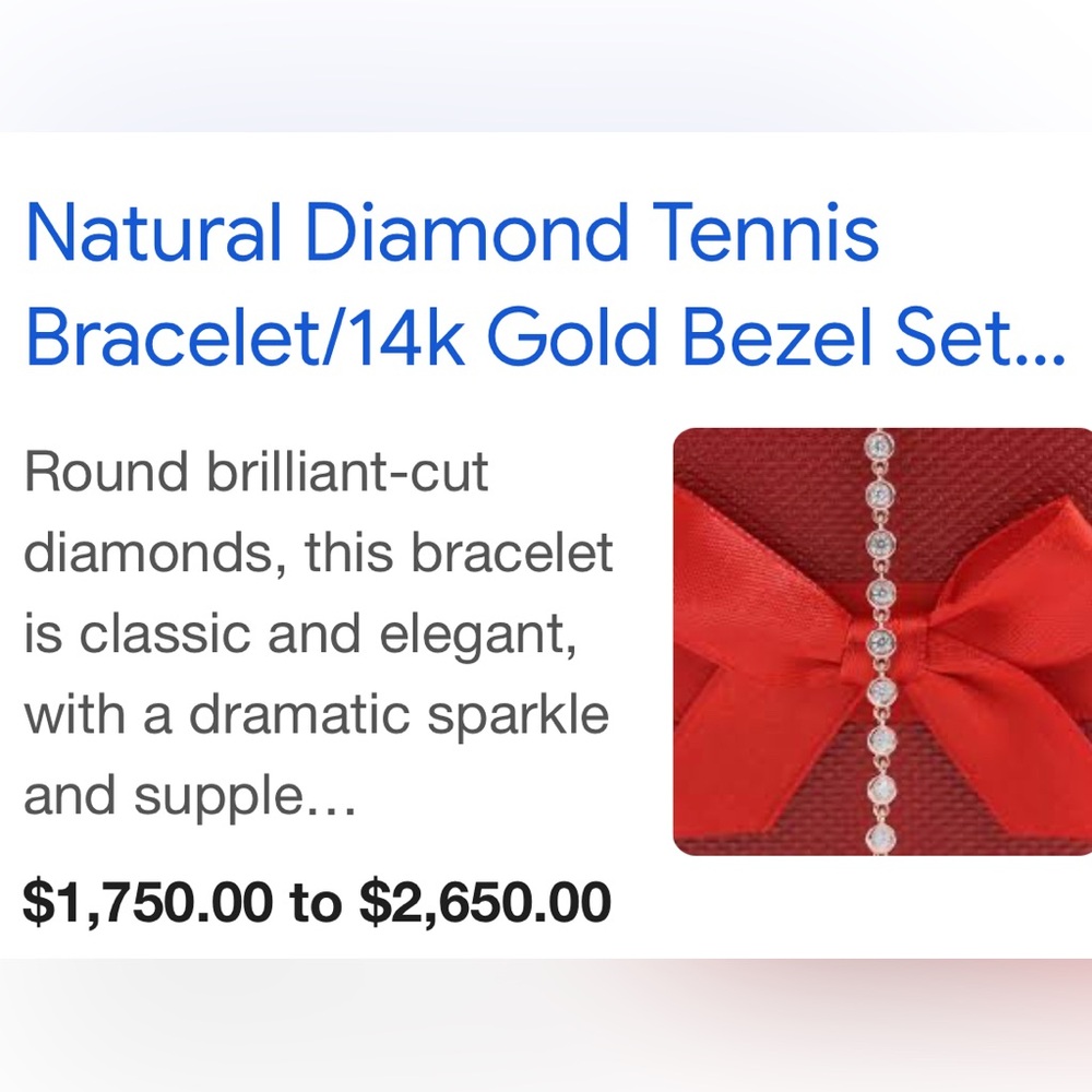 14k Designer 1.20ctt Diamonds by the line Bezel Bracelet - Picture 10 of 11